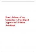 Ham's Primary Care Geriatrics: A Case-Based Approach 6th Edition  Test Bank