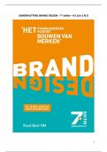 Samenvatting Brand Design - Ruud Boer - 7e editie - ISBN: 9789043039598