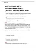 HESI EXIT EXAM- LATEST COMPLETE QUESTIONS & ANSWERS (CORRECT SOLUTIONS)