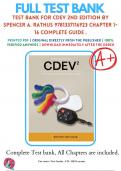 Test Bank For CDEV 2nd Edition By Spencer A. Rathus 9781337116923 Chapter 1-16 Complete Guide .