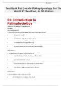 Test Bank For Gould’s Pathophysiology For The Health Professions, 5e 5th Edition