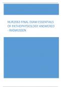 NUR 2063 Final Exam Answered Essentials of Pathophysiology - Rasmussen
