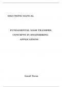 Fundamental Mass Transfer Concepts in Engineering Applications, 1e  Ismail Tosun (Solution Manual)