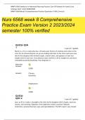 NURS 6568 week 8 Comprehensive Practice Exam Version 2 Questions and Answers 2023/2024 semester 100% verified