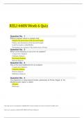 RELI 448N Week 6 Quiz - 100% CORRECT ANSWERS