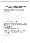 Primary Care PNP Exam Review-Additional Review Questions With Complete Solutions
