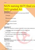 NGN nursing 6675 final exam latest 2023 graded A+