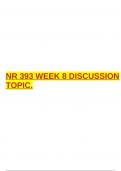 NR 393 WEEK 8 DISCUSSION TOPIC.