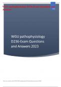 WGU pathophysiology D236-Exam Questions and Answers 