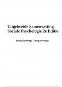 Uitgebreide Samenvatting Sociale Psychologie 2e Editie Sociale psychologie (Tilburg University) & Uitgebreide samenvatting Sociale Psychologie Sociale psychologie