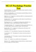 MCAT Psychology Practice Test