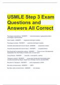 USMLE Step 3 Exam Questions and Answers All Correct 