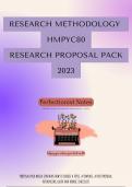 HMPYC80 Research Proposal Pack 2023 (Assignment 8)