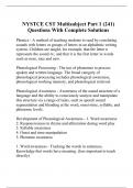 NYSTCE CST Multisubject Part 1 (241) Questions With Complete Solutions