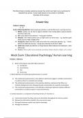 Mock exam for Educational Psychology / Human Learning