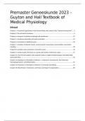 Summary of Premaster Medicine RuG 'Textbook of Medical Physiology by Arthur C. Guyton' (14th edition), grade 1 2023