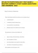 NR 283 PATHOPHYSIOLOGY TEST BANK 2 MASTER CORRECT STUDY GUIDE QUESTIONS AND ANSWERS 2023