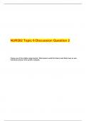NUR502 Topic 6 Discussion Question 2