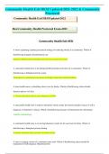 Community Health Exit HESI Updated-2021-2022 & Community Proctored