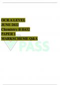  OCR A LEVEL  JUNE 2022  Chemistry B H432  PAPER 1  MARKSCHEME Q&A              