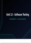 Unit 13 Software Testing Assignment 1 (Learning Aim A) Distinction 