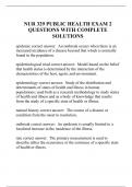 NUR 329 PUBLIC HEALTH EXAM 2 QUESTIONS WITH COMPLETE SOLUTIONS