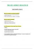 Exam 1 - NR325 / NR 325 (Latest 2023 / 2024) : Adult Health II - Chamberlain
