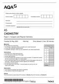 AQA AS CHEMISTRY Paper 1 Inorganic and Physical Chemistry - 2023 Question Paper