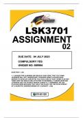 LSK3701ASSIGMENT 2 2023