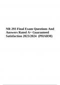 NR 293  (PHARM) Final Exam Questions With Answers 2023/2024 Rated A+
