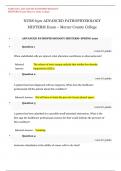 NURS 6501 ADVANCED PATHOPHYSIOLOGY MIDTERM Exam-Mercer County College
