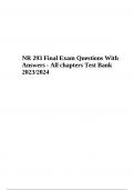 NR 293 Final Exam Complete Questions With Answers | Test Bank | 2023/2024