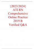 ATI RN Comprehensive Online Practice 2019 B  Verified Q&A {2023/2024}
