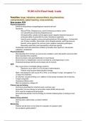 NURS 6234 Pharmacology for Nursing | NURS 6234 Final Study Guide