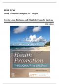 Test Bank - Health Promotion Throughout the Life Span, 8th, 9th and 10th Edition by Edelman | All Chapters