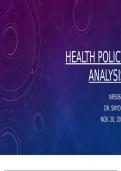 NR 506 Week 4 Health Policy Analysis Presentation PowerPoint with Notes
