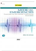 Test Bank for Medical Emergencies-Essentials for the Dental Professional 2Ed by Ellen Grimes - COMPLETE & ELABORATED