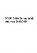 WGU D080 Terms 2023-2024