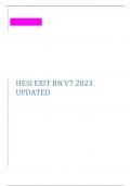 HESI EXIT RN 2023 V1, V2, V3, V4, V5,V6&V7.