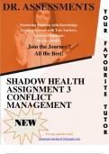 SHADOW HEALTH ASSIGNMENT 3 CONFLICT MANAGEMENT COMPLETE  BY DR. A 