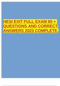 HESI EXIT FULL EXAM 80 + QUESTIONS AND CORRECT ANSWERS 2023 COMPLETE.