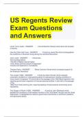 US Regents Review Exam Questions and Answers