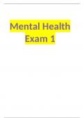 Mental Health Exam 1