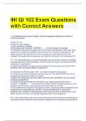 IHI QI 102 Exam Questions with Correct Answers 