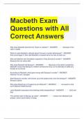 Macbeth Exam Questions with All Correct Answers