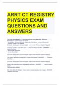 ARRT CT REGISTRY PHYSICS EXAM QUESTIONS AND ANSWERS