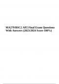 GB MA279/BSC2 AP2 Final Exam Questions With Answers (2023/2024 Score 100%)