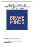 Uitwerking keuzedeel MBO opleidingen (BRAVE MINDS) - keuzedeel inspelen op innovaties - niveau 3 en 4