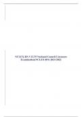 NCLEX-RN V12.35 National Council Licensure Examination(NCLEX-RN) 2022/2023