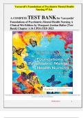 A Complete Test  Bank for Varcaroli's Foundations of Psychiatric Mental Health Nursing 9th Edition (With NEW NEXT GENERATION NCLEX CASE studies) by  Margret Jordan Halter, chapters 1-36/Ace your Exam